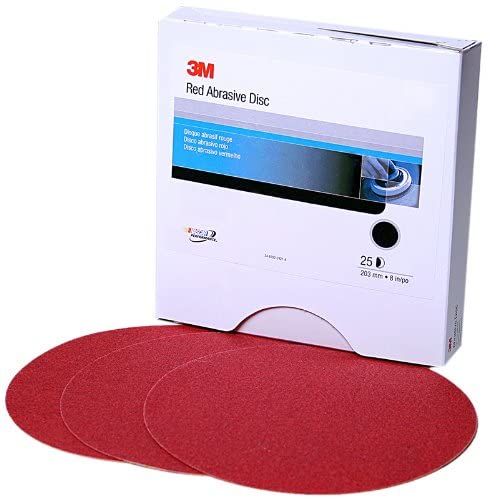 3M 01117 316U Series Red Abrasive Disc, 6" Stikit Discs, 40 Grit (25ct box) - Auto Color