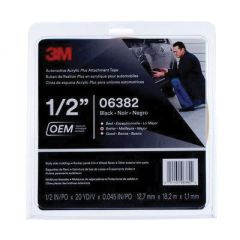 3M 06382, Black Automotive Acrylic Plus Attachment Tape, 20 yd x 1/2" - Auto Color