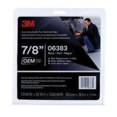 3M 06383, Black Automotive Acrylic Plus Attachment Tape, 20 yd x 7/8" - Auto Color