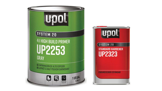 U-POL® UP2253 (gl) High-Build 2K Multi-Purpose Primer, Gray W/ UP2323 (qt) Standard Hardener