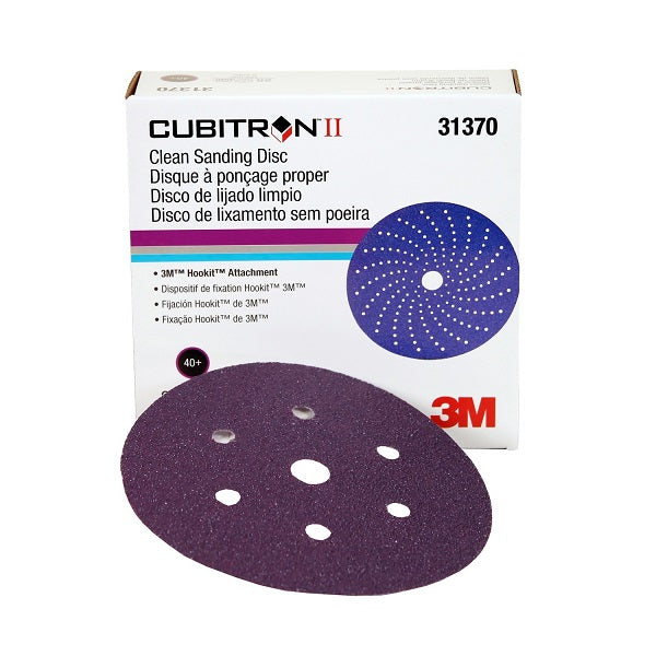 Cubitron™ II 31370, 737U Series Multi-Hole Clean Sanding Abrasive Disc, 6 in Dia, 40+ Grit - Auto Color