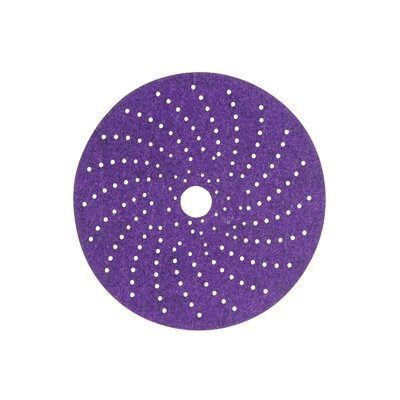 Disco abrasivo de lijado Cubitron™ II 31371 737U, 6 pulgadas de diámetro, grano 80+, morado, seco, accesorio Hookit™ 