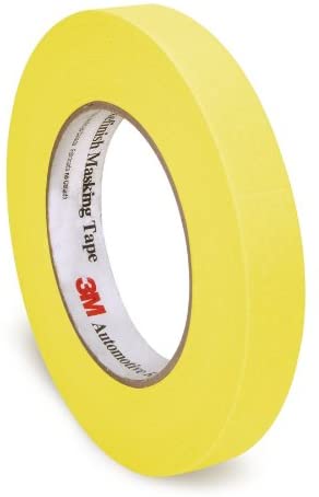 3M 06652, 3/4" Automotive Refinish Yellow Masking Tape - Auto Color