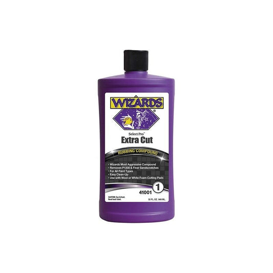 WIZARDS® 41001 Select Pro Extra Cut 1 Series Rubbing Compound, 32 oz Bottle