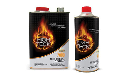 High Teck 7000 multi-purpose urethane clearcoat gallon with optional fast medium or slow quart activator