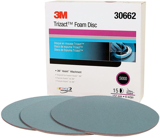 3M 30662 Trizact Foam Disc, 5000 Grit (5ct) - Auto Color