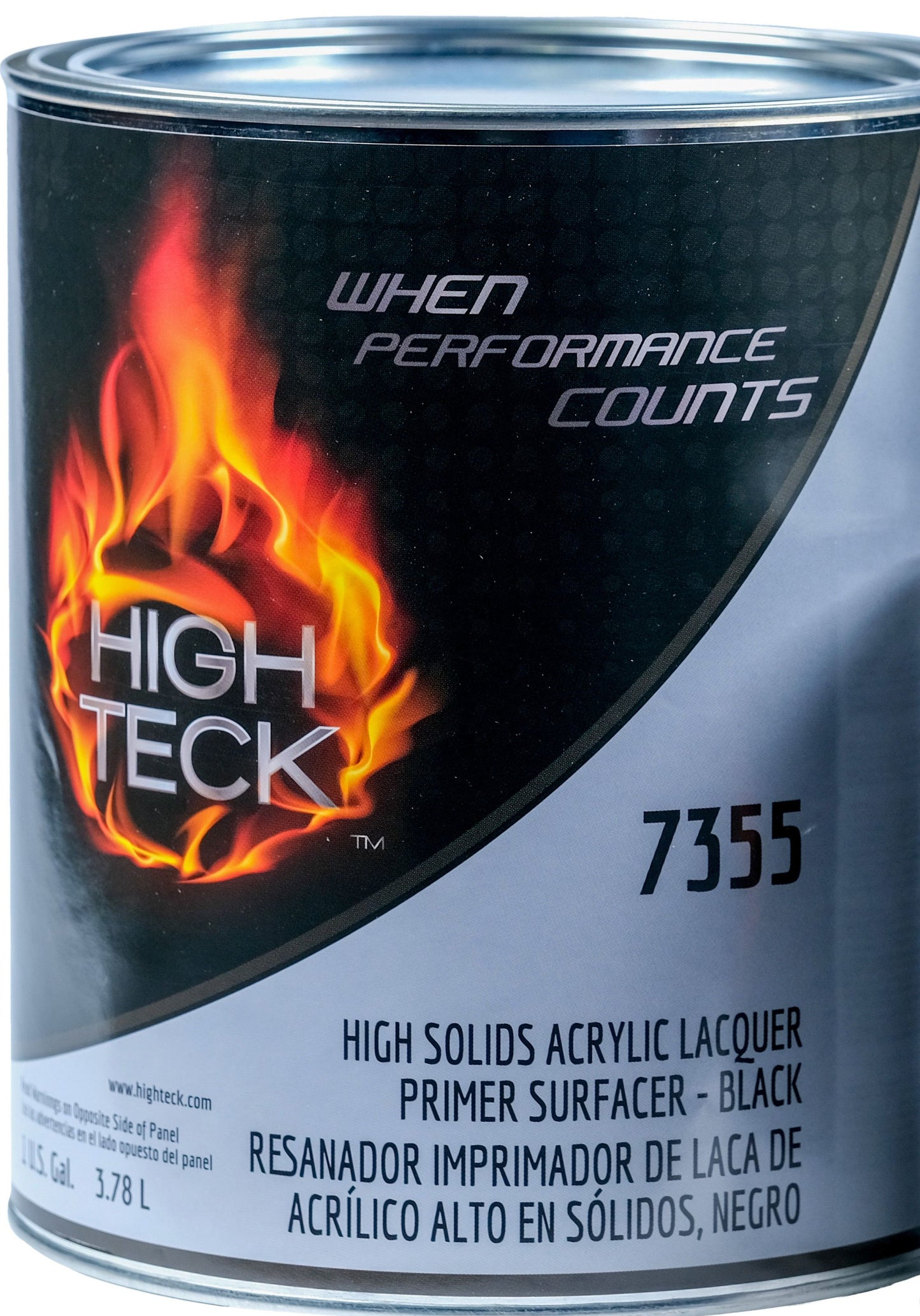 High Teck 7355, High Solids Acrylic Lacquer Primer Surfacer, Black