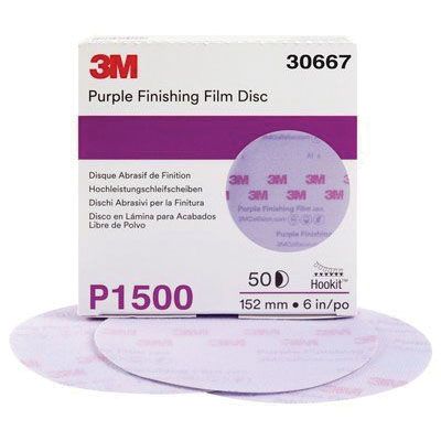 3M 30667 Purple Finishing Film Disc, P1500 - Auto Color