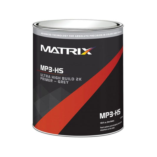 MATRIX MP3-HS-G01 Ultra High Build Primer, 1 gal Can, Gray, 15 to 20 min Curing - Auto Color