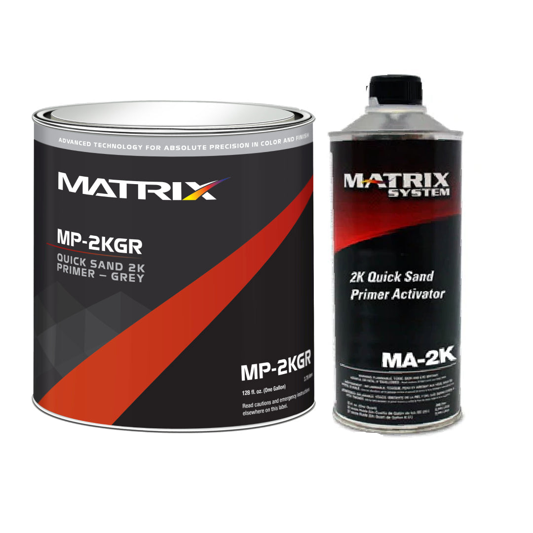 MATRIX Quick Sand 2K Primer, Gray (1gl) W/Normal Activator (1qt) – Auto ...