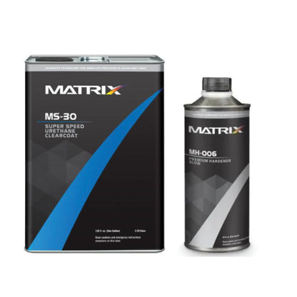 Matrix MS-30 Super Speed urethane clearcoat gallon with optional quart hardener 4 to 1 mixing for automotive refinishing