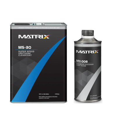 Matrix MS-30 Super Speed urethane clearcoat gallon with optional quart hardener 4 to 1 mixing for automotive refinishing
